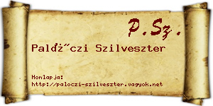 Palóczi Szilveszter névjegykártya